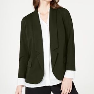 Alfani Blazer Jacket Autumn Moss Green 7/8 Sleeves